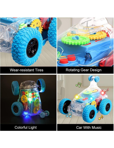Coche Juguete Iluminado TAKIHON para Niños 1-3 Años