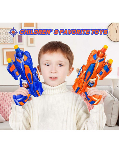 Paquete 2 Pistolas Blaster Banvih con 60 Dardos y Muñequera