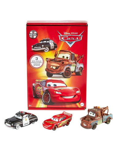 Vehículos de Juguete Mattel Cars Paquete de 3 Metal 1:55