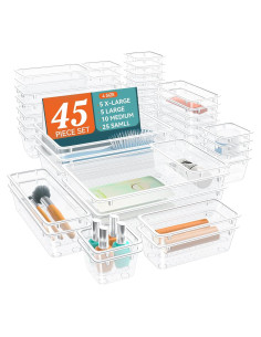 Juego de Organizadores de Cajones SpaceTrove 45 Piezas