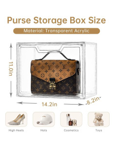 Organizador de Bolsos Stebopum 5 Paquete Acrílico Transparente 2