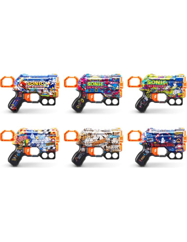 Blaster X-Shot Skins Menace Sonic Retro + 16 Dardos