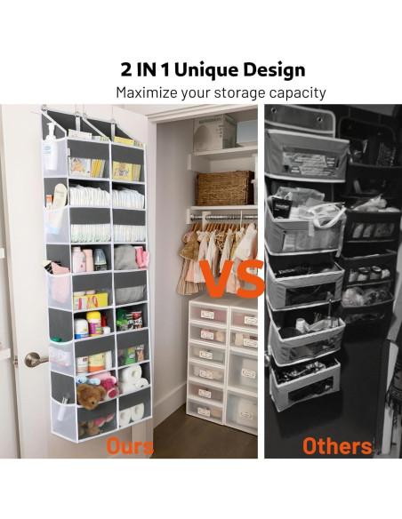 Organizador sobre la puerta Ofiray-Home 5 niveles 10 compartimentos