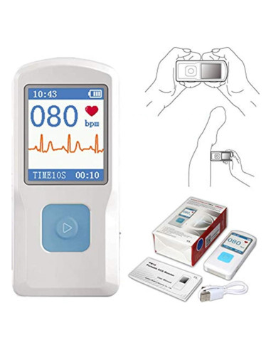 Monitor de ECG/EKG Portátil CONTEC PM10 Bluetooth 1.77"