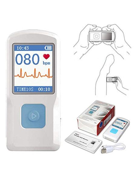 Monitor de ECG/EKG Portátil CONTEC PM10 Bluetooth 1.77"