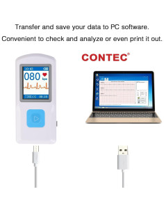 Monitor de ECG/EKG Portátil CONTEC PM10 Bluetooth 1.77" 2