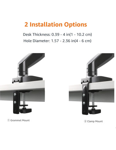 Soporte de Monitor Amazon Basics Ajustable hasta 27" Negro