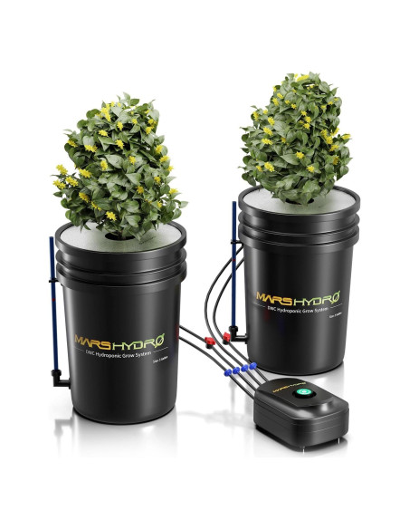 Sistema Hidropónico DWC Mars Hydro 5 Galones con Bomba 8W