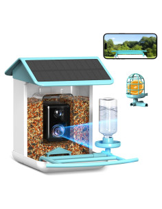 Comedero Inteligente BROAIMX con Cámara 1080P y Solar