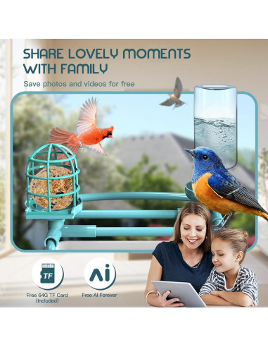 Comedero Inteligente BROAIMX con Cámara 1080P y Solar