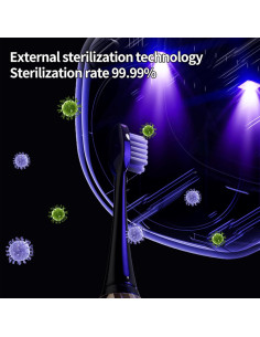 Soporte de Cepillo de Dientes Wekity Negro con Limpieza Automática 2