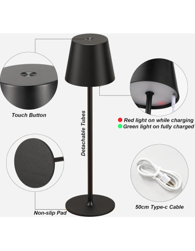 Lámpara de Mesa Inalámbrica Kakanuo - Paquete de 2 LED