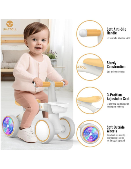 Bicicleta de Equilibrio Umatoll B402 para Bebés 12-24 Meses