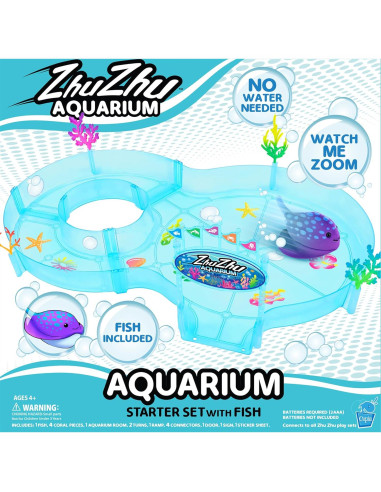 Conjunto Acuario ZhuZhu con 2 Peces y Accesorios