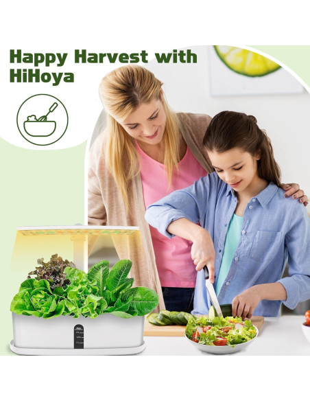 Kit de Vasos de Semillas HiHOYA para Cultivo Hidropónico - 8 Vasos con 600 Semillas de Ensalada Mixta