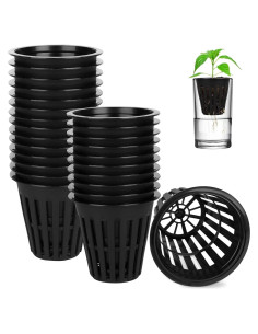 50PCS Macetas de Malla HXSEMAYIG 5.08cm Hidropónicas