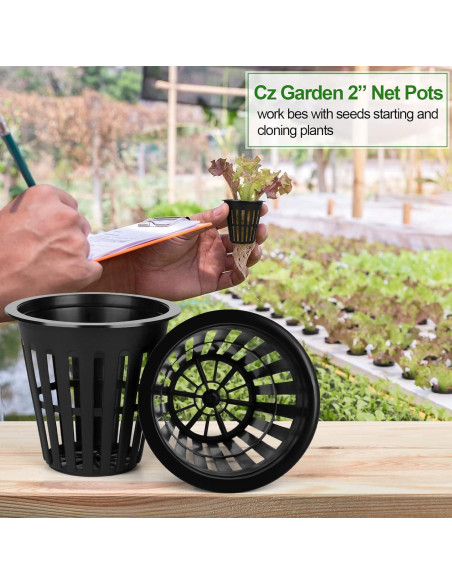 50PCS Macetas de Malla HXSEMAYIG 5.08cm Hidropónicas