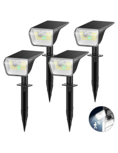 Linkind Luces Solares Exteriores IP67 60 LEDs 4 Pzs