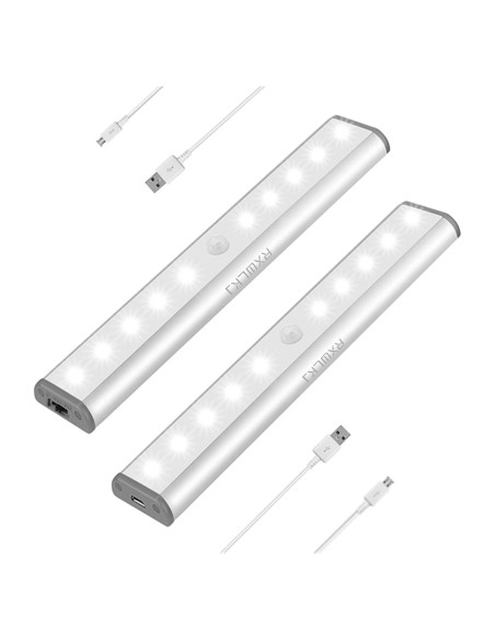 Luz LED portátil RXWLKJ 10 LED con sensor de movimiento