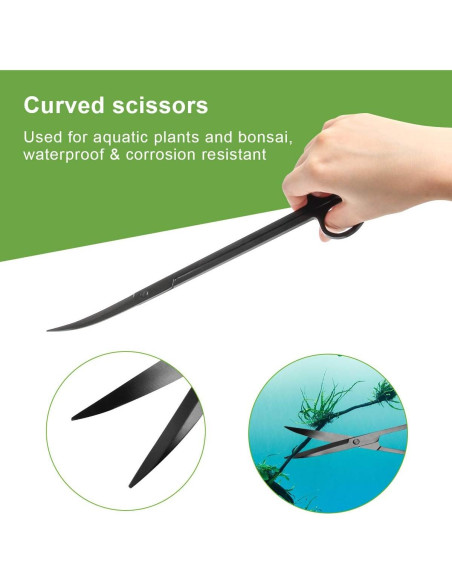 Kit de herramientas de aquascape Quarium 4 en 1 acero inoxidable