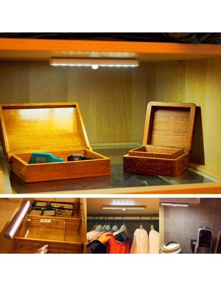 Luz LED portátil RXWLKJ 10 LED con sensor de movimiento