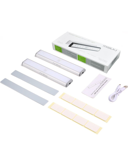 Luz LED portátil RXWLKJ 10 LED con sensor de movimiento