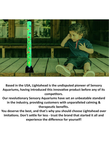 Lámpara Acuática Sensorial Lightahead 4FT con 10 Peces Flotantes