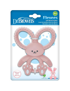 Mordedor Suave Dr. Brown's Flexees Conejito Rosa 100% Silicona 3m+ 2