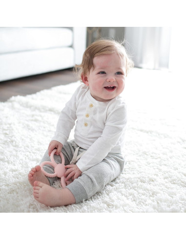 Mordedor Suave Dr. Brown's Flexees Conejito Rosa 100% Silicona 3m+