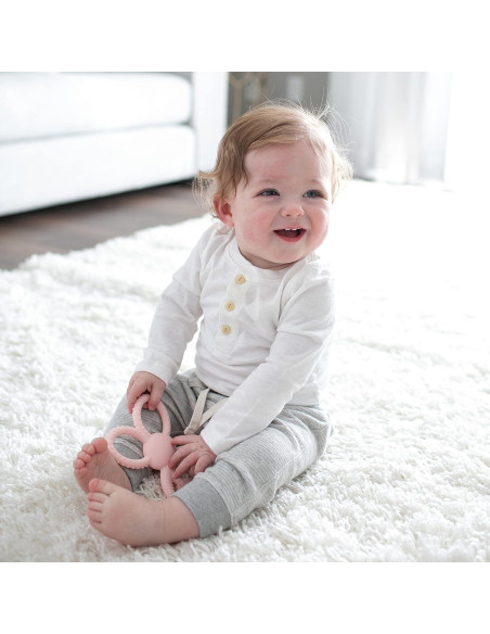 Mordedor Suave Dr. Brown's Flexees Conejito Rosa 100% Silicona 3m+