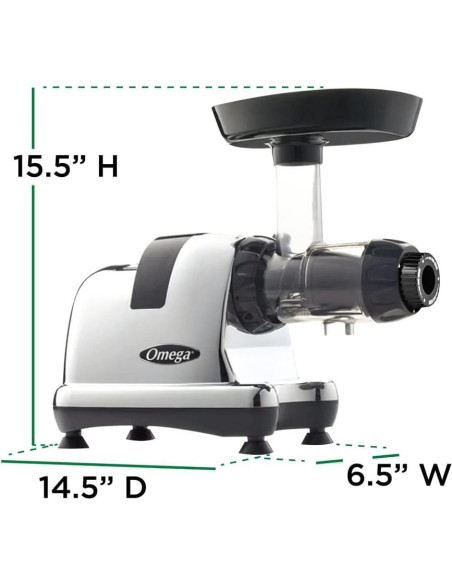 Exprimidor Omega J8006HDC Prensa Fría 200W Cromo 32oz