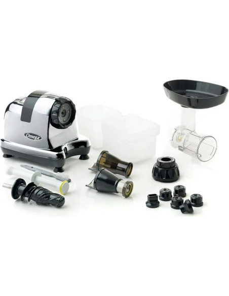 Exprimidor Omega J8006HDC Prensa Fría 200W Cromo 32oz