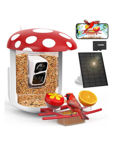 Comedero Inteligente PeckCam con Cámara 2K y Solar