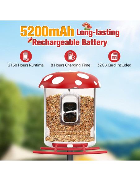 Comedero Inteligente PeckCam con Cámara 2K y Solar