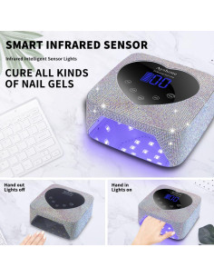 Lámpara de Uñas UV LED Inalámbrica 72W Recargable Justin Club 2