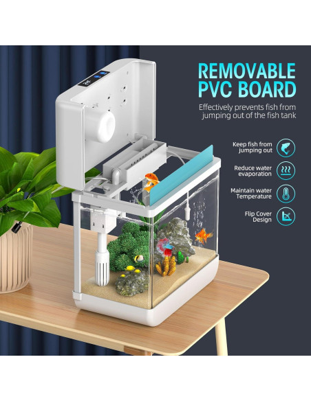 Acuario de 8.3 Litros JPHYLL con Luz y Humidificador