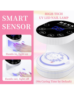 Lámpara UV Inalámbrica MEKK YX-PD-W 24W Recargable Blanca 2