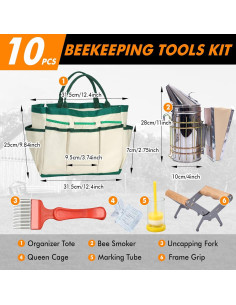 Kit de Apicultura BeeCastle 9 Piezas con Tote Organizador 2