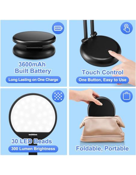 Lámpara de Mesa Recargable ONF FIRE 3600mAh 10 Brillos