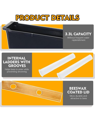 Alimentador de Colmena BeeCastle 2 Piezas 3.3L Seguro