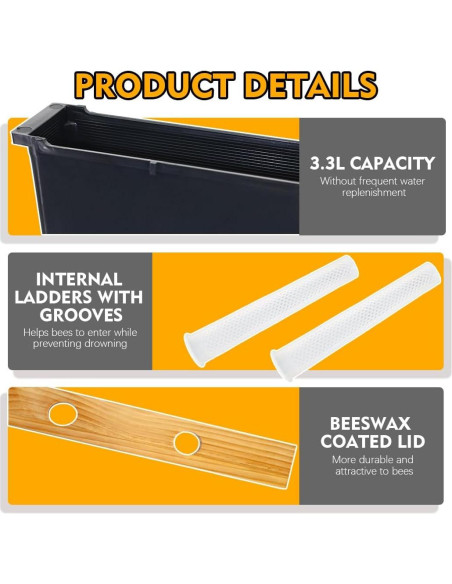 Alimentador de Colmena BeeCastle 2 Piezas 3.3L Seguro
