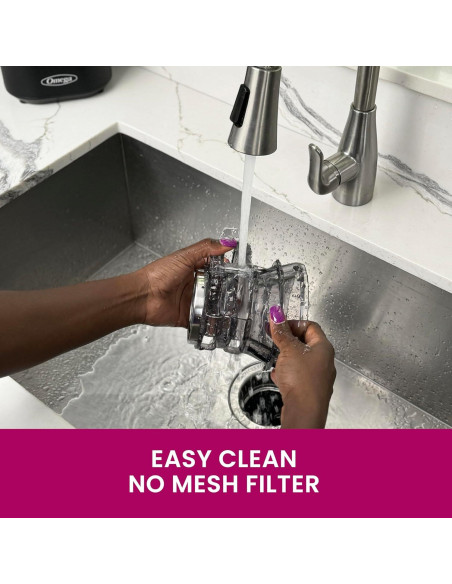 Exprimidor Omega 150W Prensa Fría con Tolva de Lote Negro