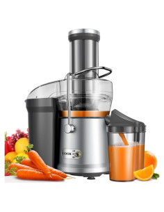 Extractor de Jugo GDOR 1200W Doble Velocidad Titanio Plata