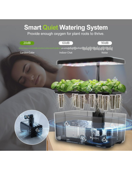 Sistema Hidropónico DRYADES 8 Cápsulas 4.5L con Luz LED