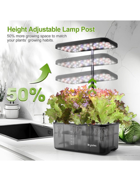 Sistema Hidropónico DRYADES 8 Cápsulas 4.5L con Luz LED