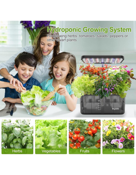 Sistema Hidropónico DRYADES 8 Cápsulas 4.5L con Luz LED