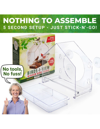 Comedero para Aves de Ventana Nature Anywhere - Acrílico 425g