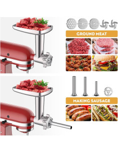 Accesorio Picadora y Ralladora GVODE para Mezclador KitchenAid 2