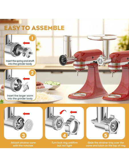 Accesorio Picadora y Ralladora GVODE para Mezclador KitchenAid