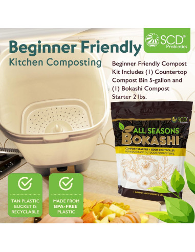 Kit de Compostaje en Interiores SCD Probiotics 5 Galones